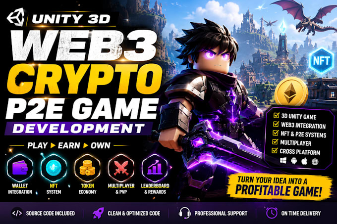 develop web3 crypto p2e game