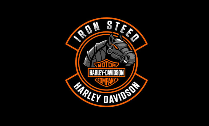 design vibrant harley davidson dealership logo