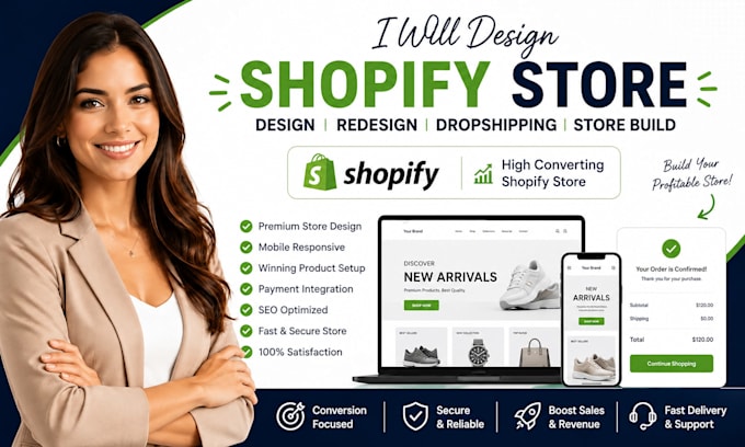 design shopify store redesign shopify dropshipping wesbite build shopify store