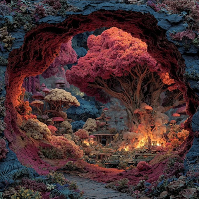 create a psychedelic y2k aesthetic inspired album cover
