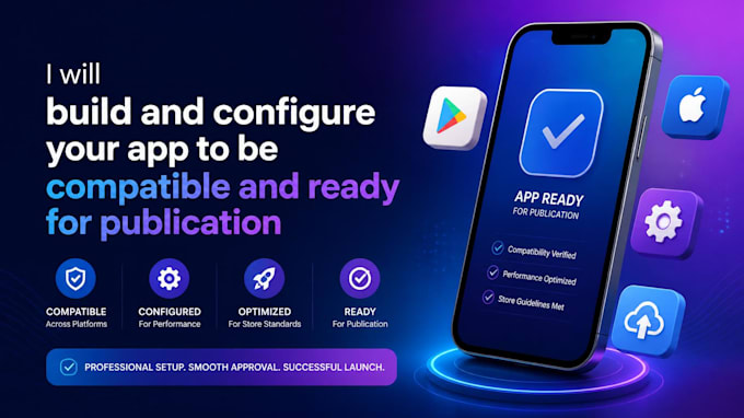 build and configure your app to be compatible and ready for publication