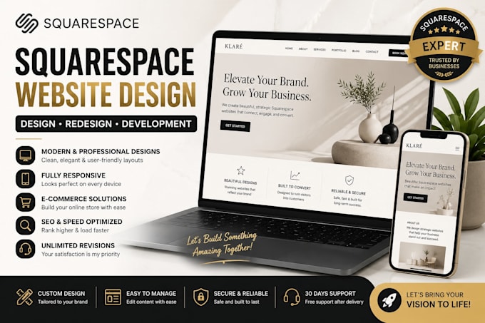 build, design squarespace website development redesign squarespace