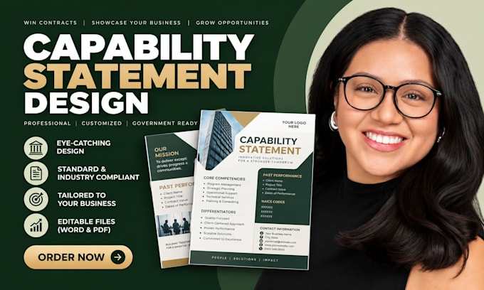 design a professional capability statement for government contracts