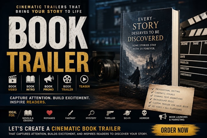 create a cinematic book trailer