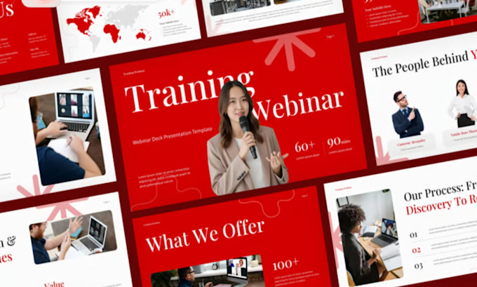 create professional webinar slides online course and training powerpoint ppt