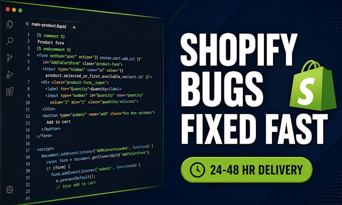 fix your shopify store bugs issues and theme errors fast