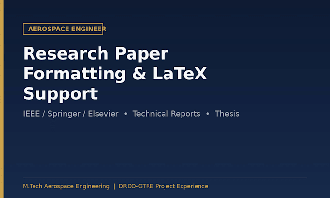 format, edit and prepare professional latex research papers