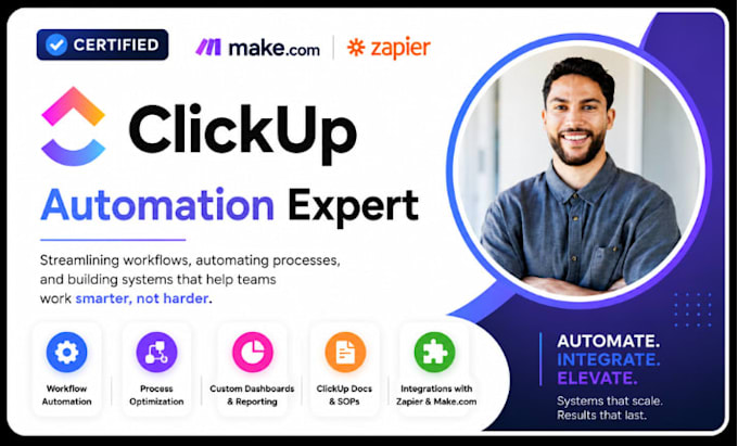 be your clickup expert for setup and setup automation