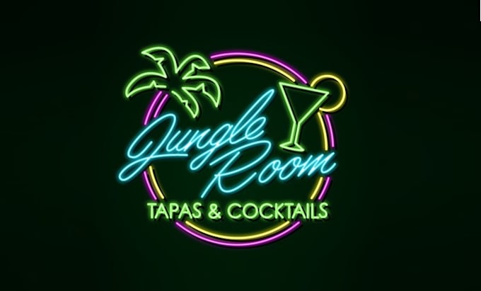 design jungle themed cocktail lounge logo