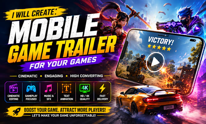 create mobile game trailer for your games