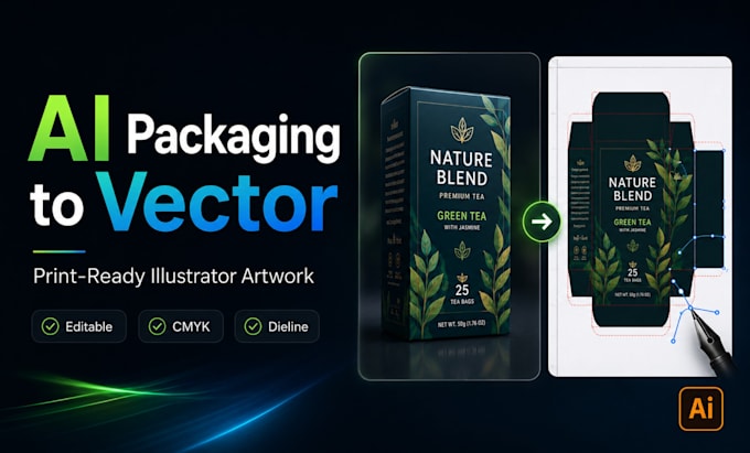 convert ai packaging into editable vector print ready adobe illustrator artwork