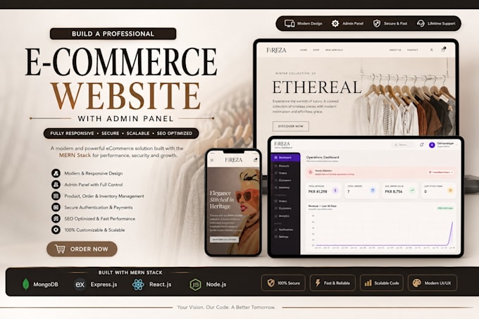 build a production ready ecommerce website with admin panel