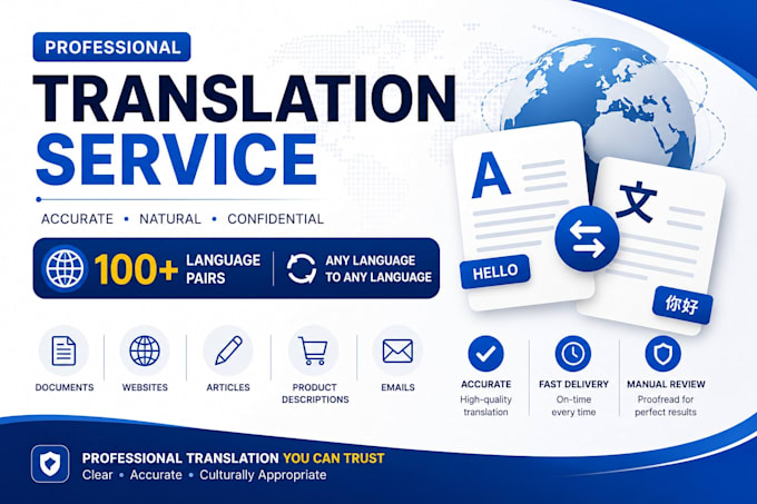 translate any language accurately and professionally