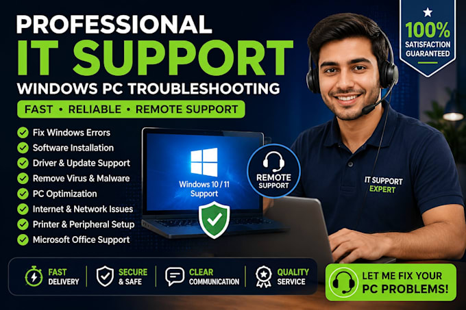 provide professional IT support and windows PC troubleshooting