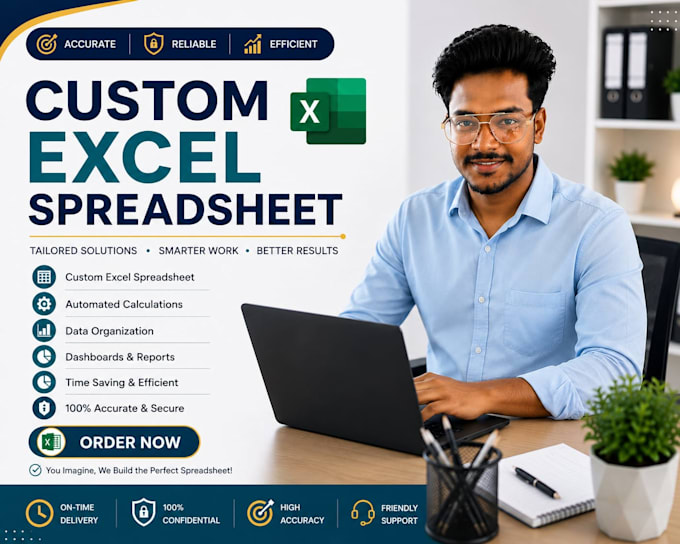 create a custom excel spreadsheet, automated tracker, and professional workbook