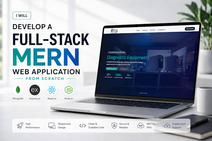 develop a full stack mern web application from scratch