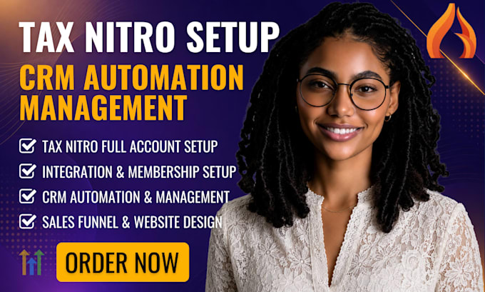 setup tax nitro canopy CRM with tax workflow automation full account setup