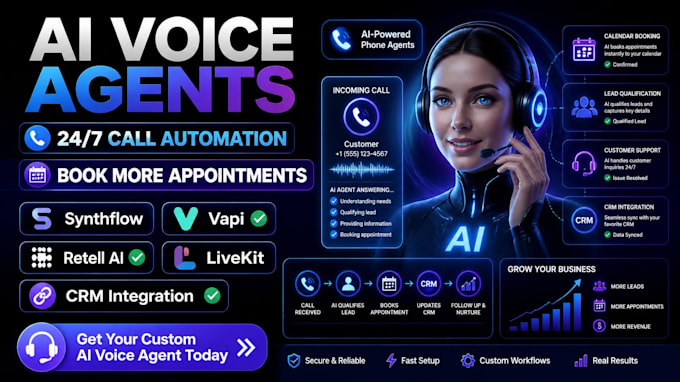 build custom ai voice agents using synthflow vapi and retell ai