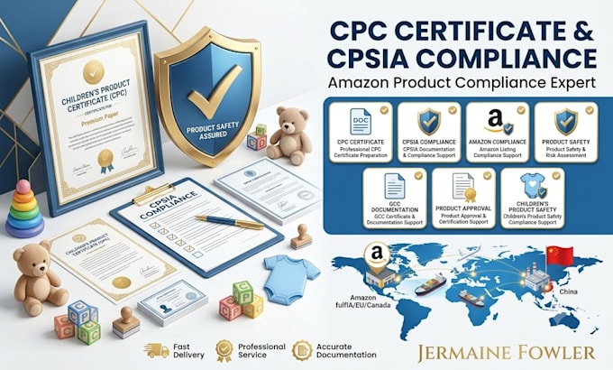issue CPC certificate, cpsia compliance, amazon CPC, cpsc product compliance