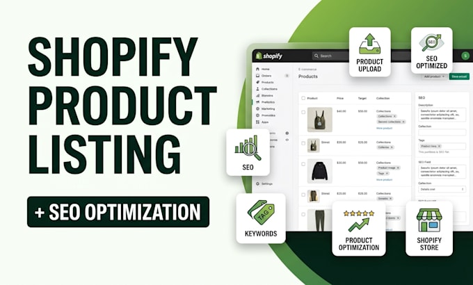 shopify product listing  and seo