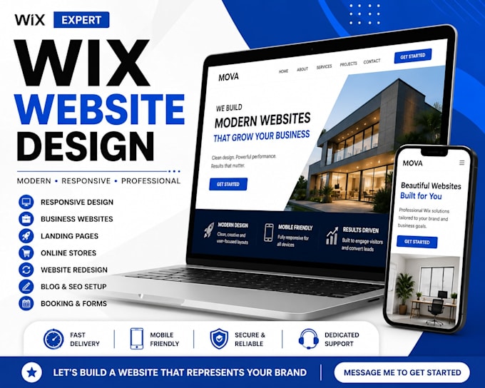 build wix website, redesign wix website and wix website design