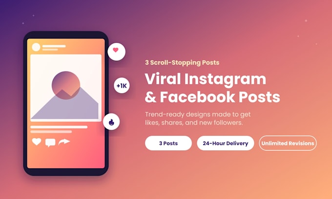 design viral instagram and facebook posts for your business