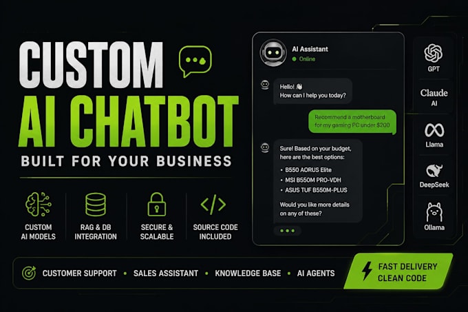 make a open ai or claude or ollama chatbot for you