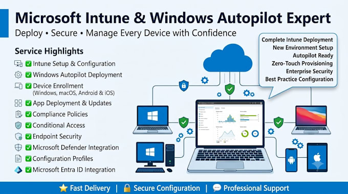 configure a fully functional intune and autopilot platform