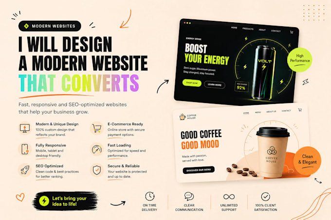 make an animated modern website with a dashboard for you