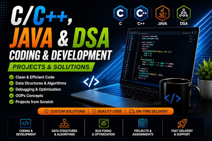 develop c cpp and java projects and fix bugs