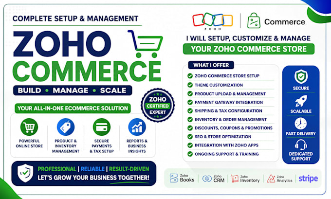 build and customize your zoho commerce store for more sales