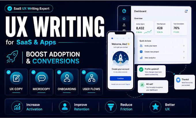 write UX copy and microcopy for saas apps to boost adoption