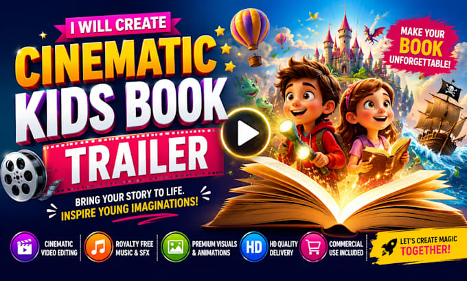 create cinematic kids book trailer