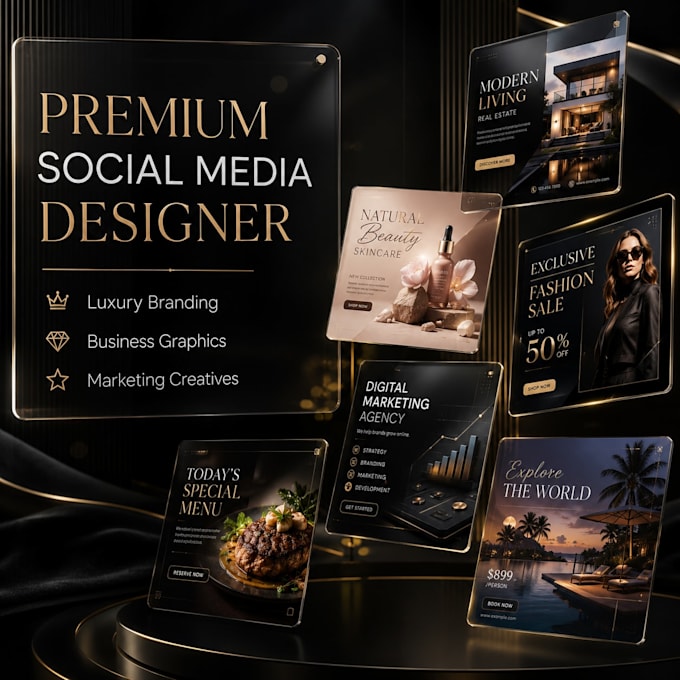 create modern social media post designs