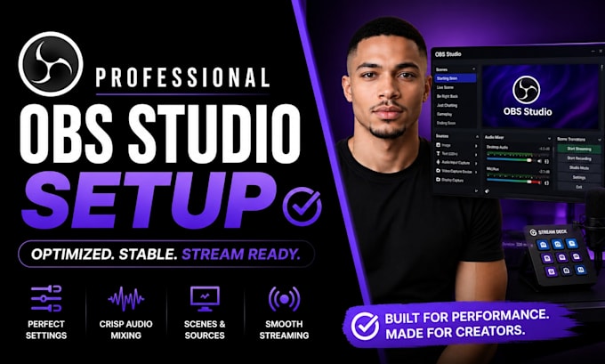 setup obs studio for twitch youtube kick live streaming