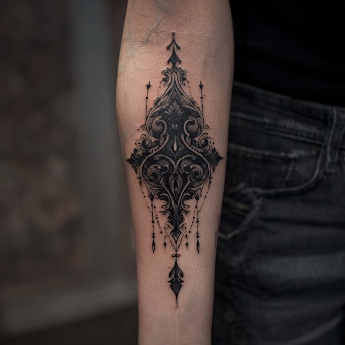 design a bold, custom blackwork tattoo design