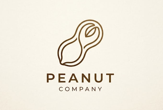 design a sophisticated peanut outline logo
