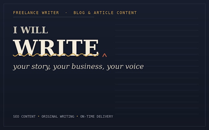 write engaging blog posts and articles for your website