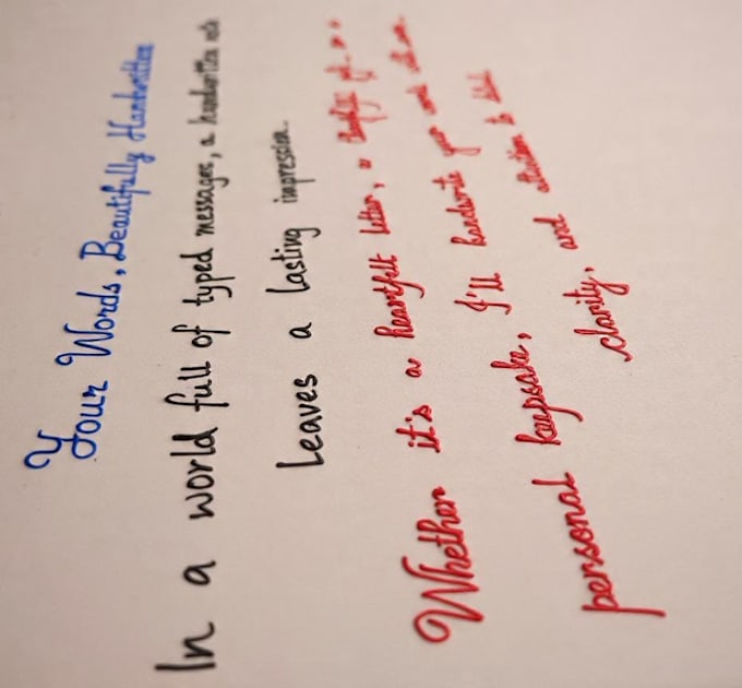 write beautiful handwritten letters and notes