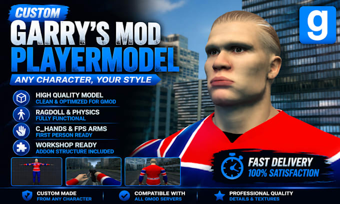 create a custom garrys mod playermodel with your favorite character in 1 day