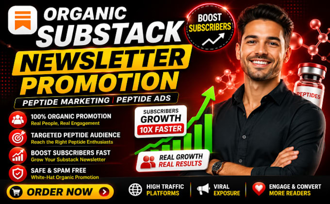 organic substack newsletter promotion peptide marketing peptide ads boost subs