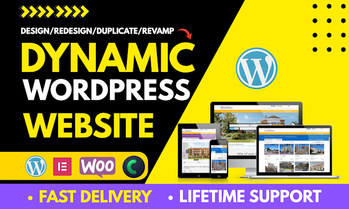 design a dynamic wordpress website with elementor pro