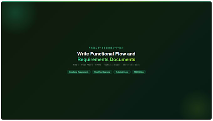 write functional flow and requirements documents