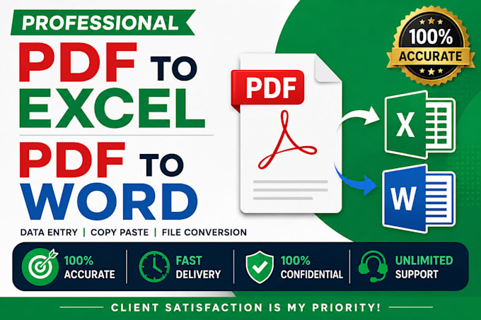 convert PDF to excel or word accurately