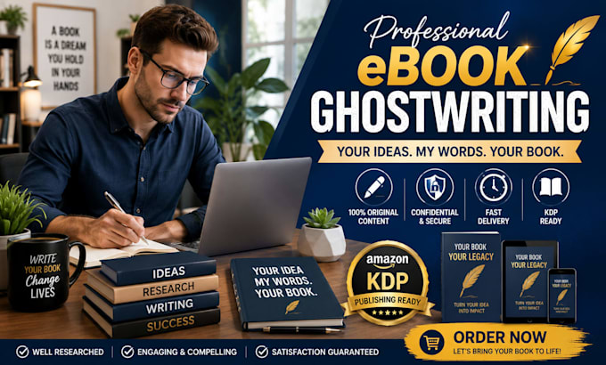 write ebook ghostwrite nonfiction book and kindle ebook professionally