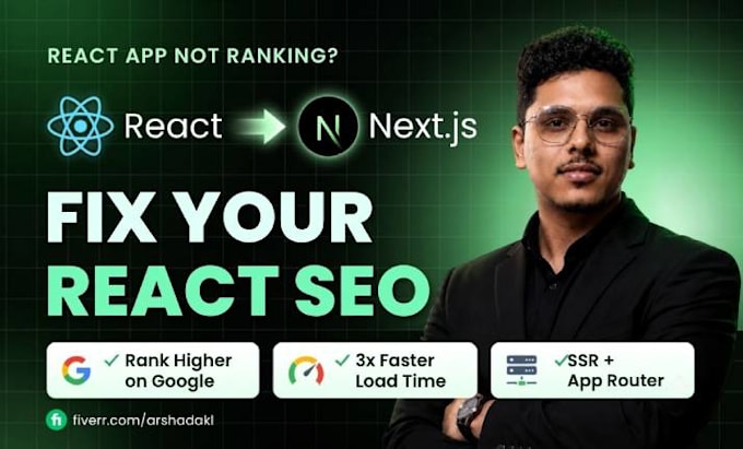 migrate your react app to next js for SEO