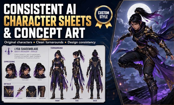 create consistent ai character sheets and concept art create consistent ai chara