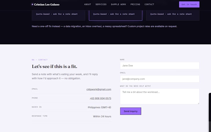 create a stunning portfolio website to showcase your work