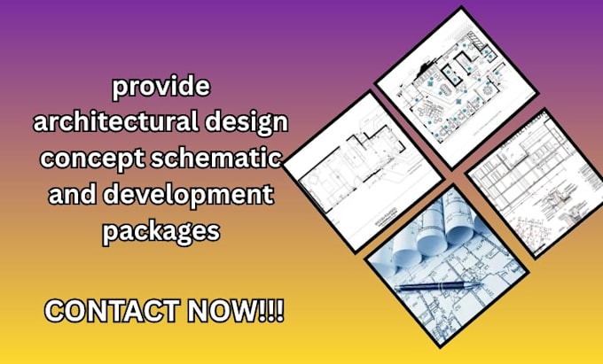 provide architectural design concept schematic and development packages