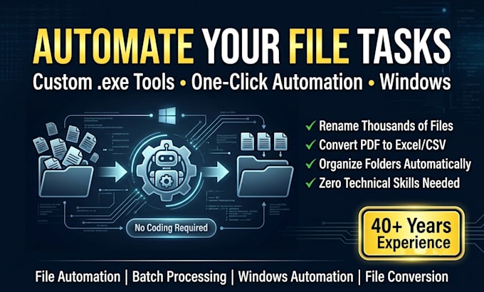 build a custom python automation tool or exe for your files